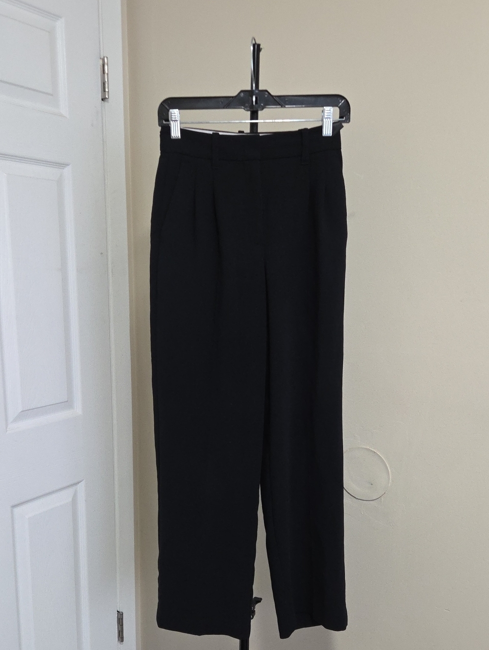 Wilfred Black High-Waist Straight Leg Trousers